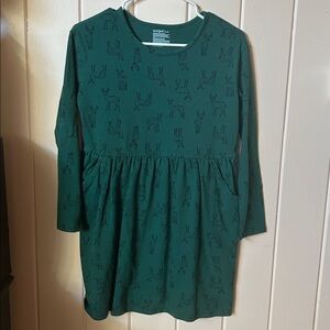 Cat & Jack Forest Green Animal Print Dress